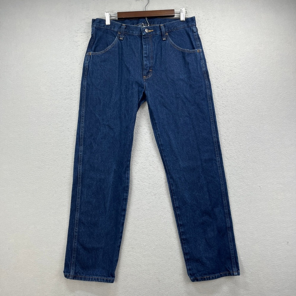 Rustler Jeans Mens 32x30 Blue Denim Straight Leg Regular Utility Rugged Workwear